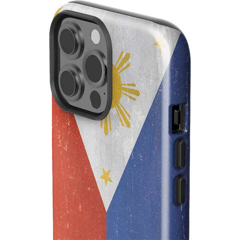 Philippines Flag Distressed iPhone 15 Pro Max Impact Case